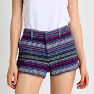 GAP City Mid-Rise Rainbow Tapestry Chino Shorts Size 0
